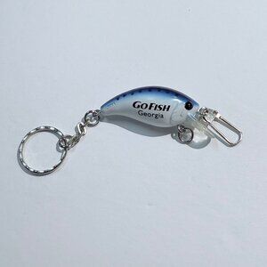 Fishing Lure Keychain Go Fish Georgia Souvenir Keyring Vacation Destination